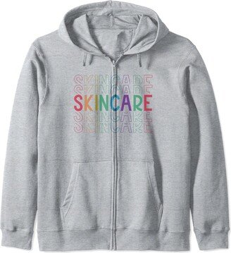 Skincare Facialist Skin Care Esthetician Skincare Esthetician Skin Care Retro Skincare Zip Hoodie