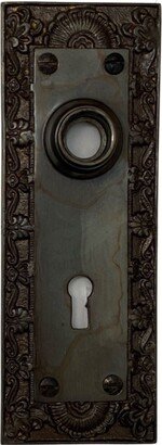 Pair Of Shell Motif Door Plates in Aged Bronze