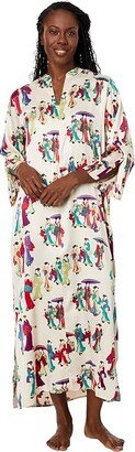 N by Natori Geisha Satin 52 Caftan (Champagne Multi) Women's Pajama