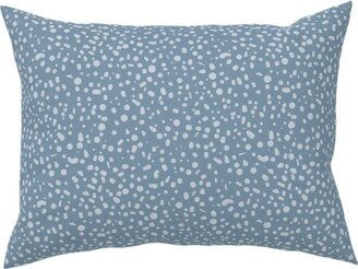 Pillows: Arctic Thaw - Dark Grey Pillow, Woven, White, 12X16, Double Sided, Blue