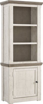 Havalance Left Pier Cabinet, White/Brown - 7'9 x 9'9