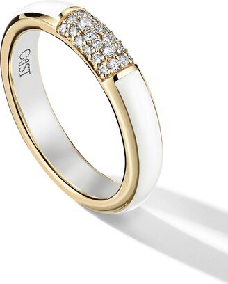 CAST Diamond Pavé Ceramic Stacking Ring