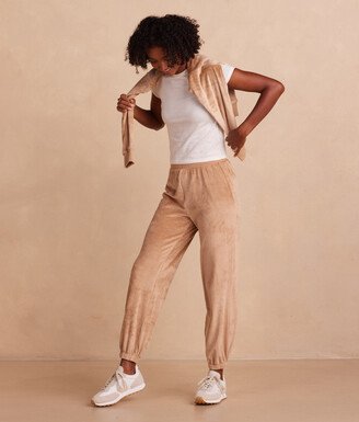 The Plush Velour Jogger - Fawn