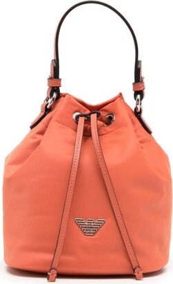 Logo-Plaque Detail Bucket Bag-AA