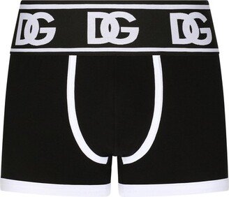 Two-way stretch jersey boxers with logo-AA