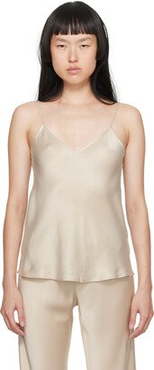 Silk Laundry Tan Bias-Cut Camisole