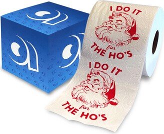 Printed Tp I Do It For The Ho's Toilet Paper Gag Gift - Red Santa Claus Roll, As Holiday Decor, 500 Sheets