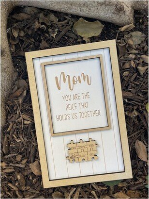 Mom Puzzle Sign, Mother's Day Gift From Daughter, Gift For Mom, Birthday Gift, Gift Her, Anniversary Gift, Personalized