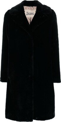 Single-Breasted Faux-Fur Coat-AE