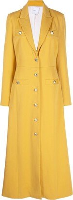 Decorative Button-Up Maxi Coat