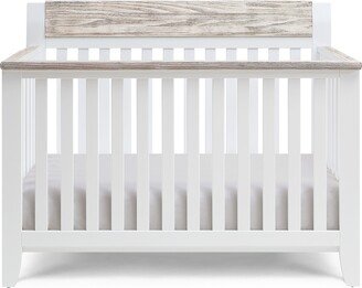 White Solid and Manufactured Wood Standard Four In One Convertible Crib - 57
