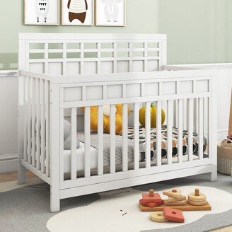 DECO Certified Baby Safe Crib, Pine Solid Wood, Non-Toxic Finish-AB