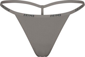 Cotton Logo String Thong | Smoke