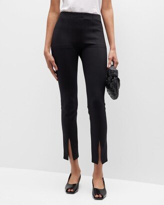 Split-Hem Scuba Leggings