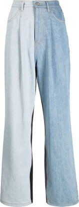 Patchwork Wide-Leg Jeans-AB