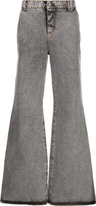 Flared Wide-Leg Jeans-AA