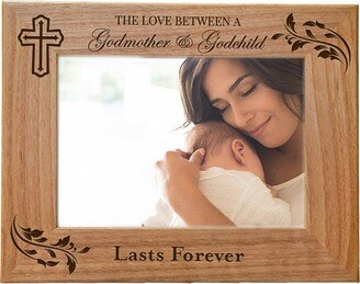 Godparent Picture Frame, The Love Between A Godmother Laser Engraved Wood Great Gift For Godparent, Available in Many