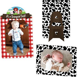 Big Dot Of Happiness Farm Animals Barnyard Baby Shower or Birthday Party 4x6 Paper Photo Frames 12 Ct