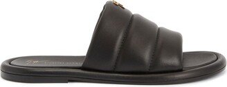 Harmande quilted leather slides