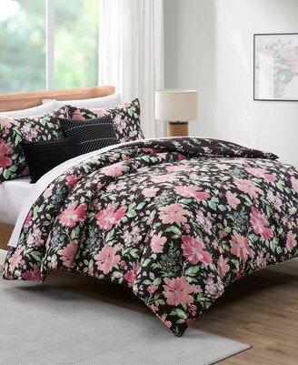 Allure Floral Reversible 3 Piece Quilt Set, King