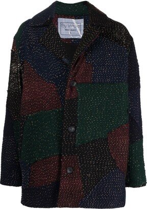 Jacob patchwork wool coat-AA