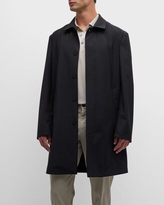 KNT Men's Concealed Placket Raincoat