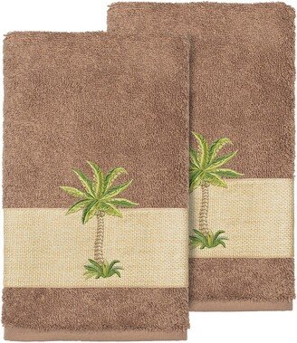 Colton Embellished Hand Towel - Set of 2 - Latte