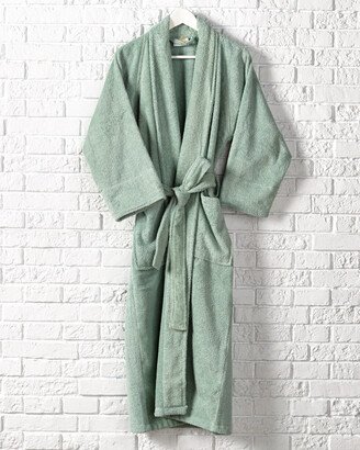 Long-Staple Combed Terry Unisex Adult Long Staple Combed Cotton Bathrobe-AA