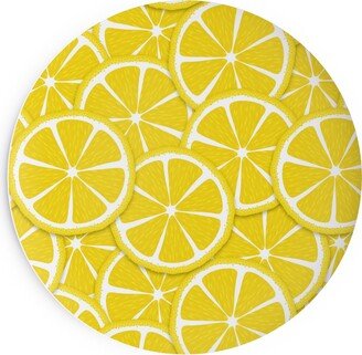 Salad Plates: Limes And Lemons Salad Plate, Yellow