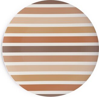 Salad Plates: Retro Summer Stripe - Warm Salad Plate, Pink