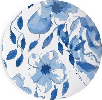 Salad Plates: The Flow Of The Garden - Blue Salad Plate, Blue