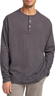 Relaxed Cotton Slub Henley