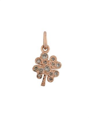 9kt rose gold diamond Four-leaf Clover charm