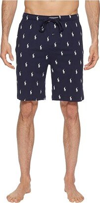 Knit Sleep Shorts (Cruise Navy/Nevis AOPP) Men's Pajama