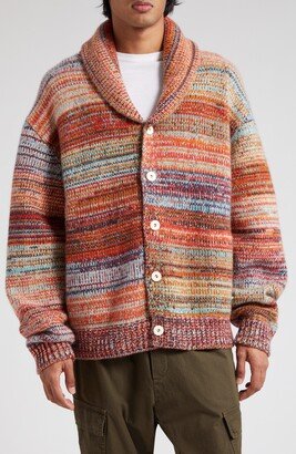 Cosmica Space Dye Stripe Cashmere Shawl Cardigan