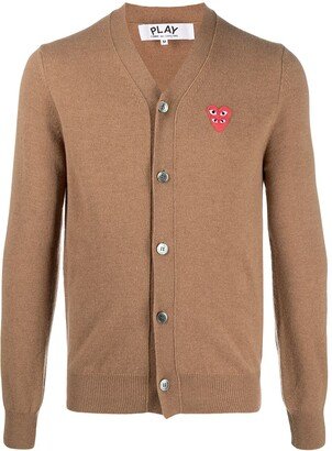 Embroidered Logo-Patch Cardigan