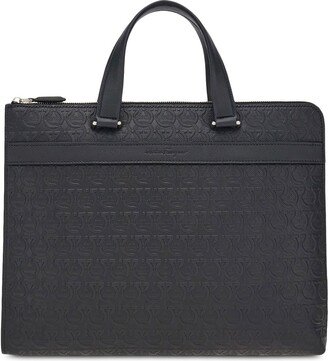 Gancini-pattern laptop case