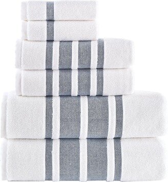 Contrast Border 6-Piece Towel Set