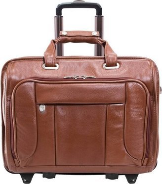 McKleinUSA McKlein 15 West Town Pebble Grain Calfskin Leather Detachable Wheeled Laptop Bag - Brown