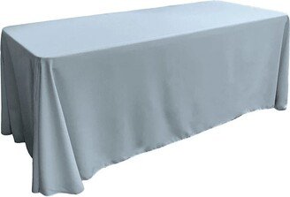 Rectangular Polyester Poplin Tablecloth Light Blue