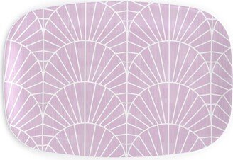 Serving Platters: Art Deco Fields - Lavender Serving Platter, Purple