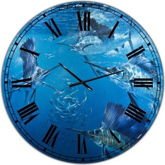 Designart Michael Jackson 06 Large Nautical & Coastal Wall Clock - 36 x 36