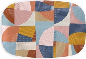 Serving Platters: Modern Patchwork - Multi Serving Platter, Multicolor