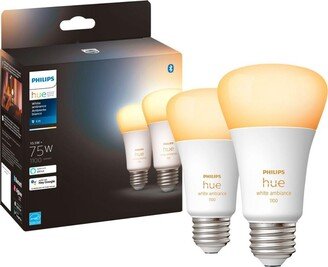 Philips Hue A19 Bluetooth 75W Smart Led Bulbs (2-pack)