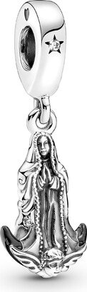 Cubic Zirconia Virgin of Guadalupe Motif Dangle Charm