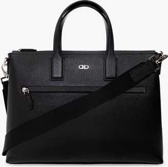 Briefcase With Logo - Black