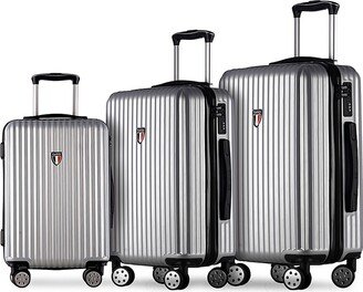 TUCCI Italy 3-Piece Logo Spinner Suitcase-AA