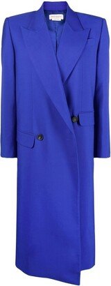 Double-Breasted Asymmetric Wool Coat-AA