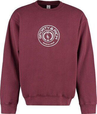 Logo Printed Crewneck Sweatshirt-BL