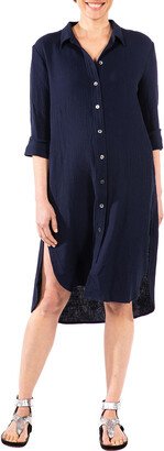 Maternity Carissa Crinkled Shirtdress